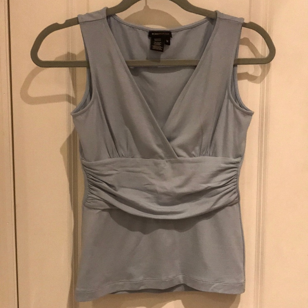 BCBG Maxazria Light Blue Sleeveless Top